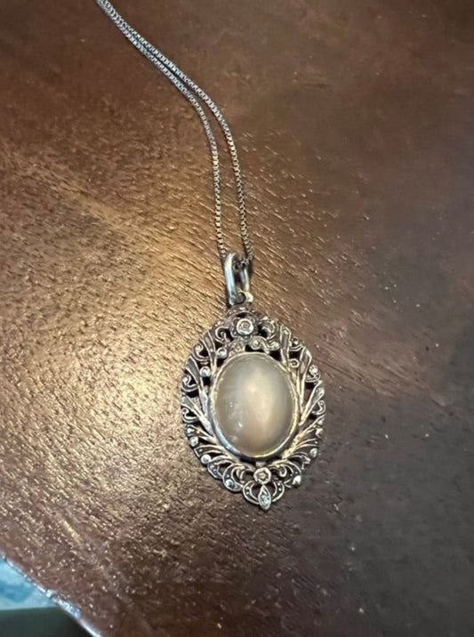 Antique oval  moon stone