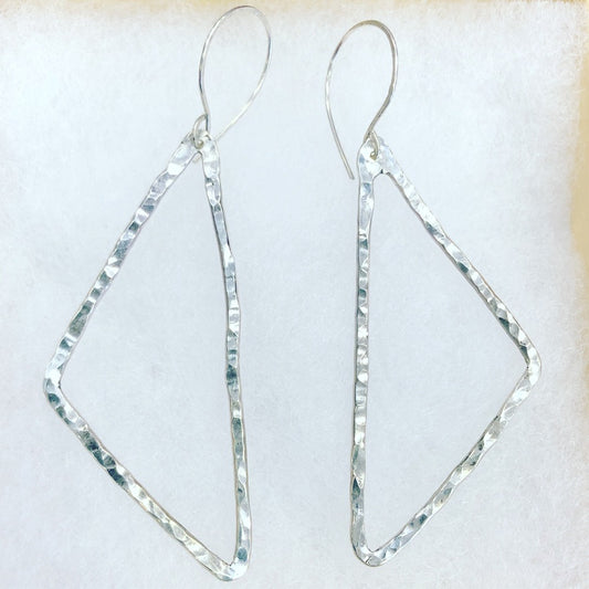 Medium Sterling Silver Triangle earrings