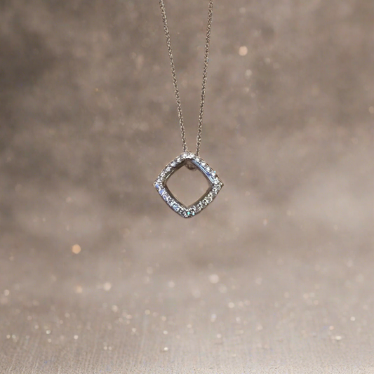 Diamond shaped diamond Pendant