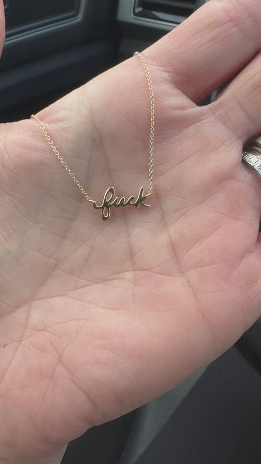 14ky F@&k necklace